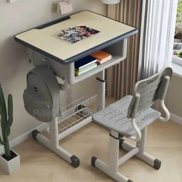 Kids Desk; Adjustable School Kids Desk And Chair