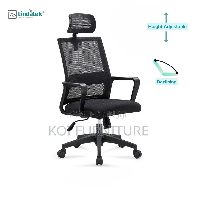 Office Chair : Modern Black Mesh Task Chair