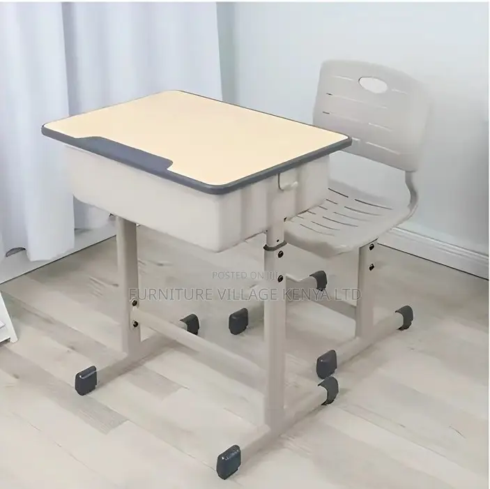 Kids Desk; Adjustable School Kids Desk And Chair