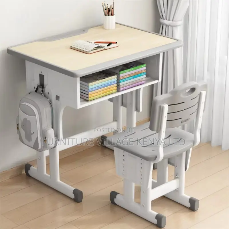 Kids Desk; Adjustable School Kids Desk And Chair