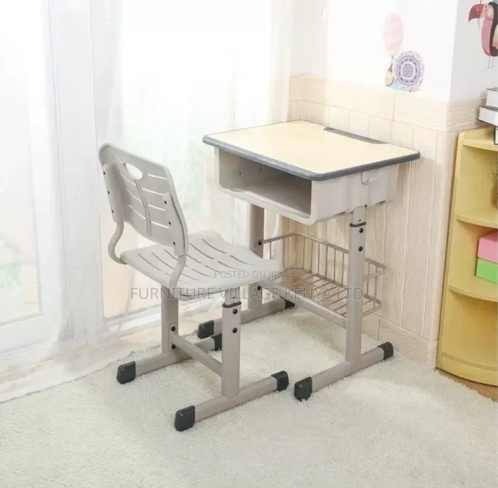 Kids Desk; Adjustable School Kids Desk And Chair