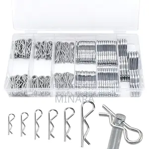 150 Pcs, Assorted Wave Cotter Pins, R-Clips, Retaining Spring Hitch