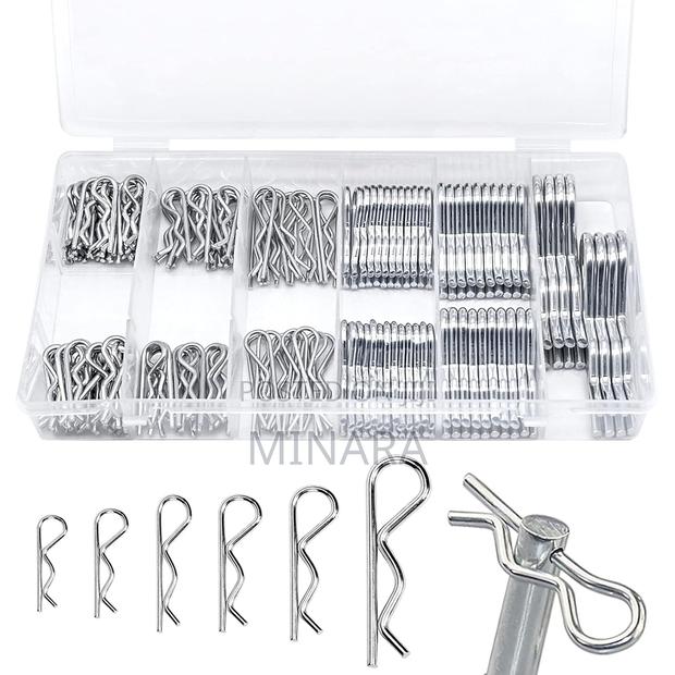 150 Pcs, Assorted Wave Cotter Pins, R-Clips, Retaining Spring Hitch