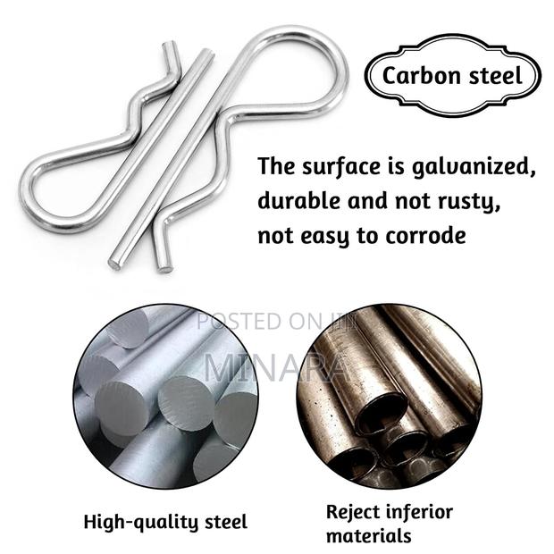 150 Pcs, Assorted Wave Cotter Pins, R-Clips, Retaining Spring Hitch - thumbnail 3