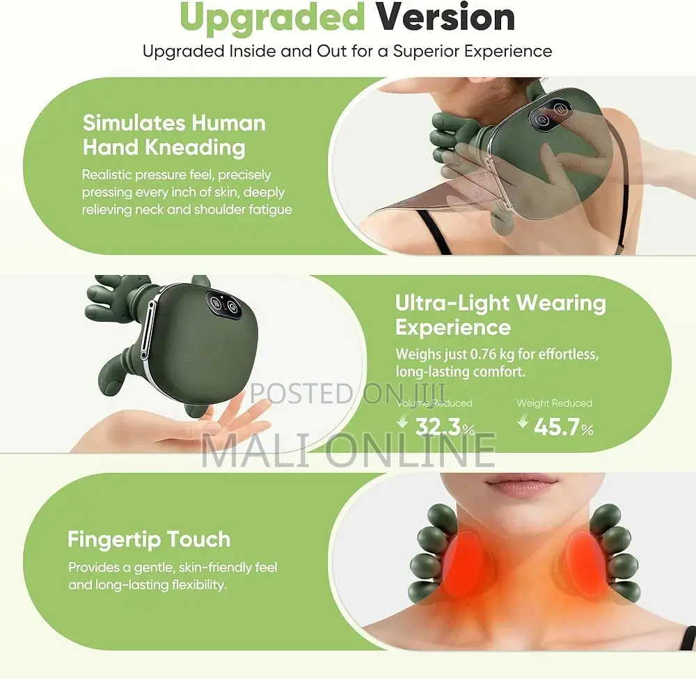 Intelligent Electric Neck Shoulder Massager With Heat 4d Kneading