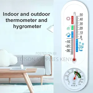 Wall Thermometer Thermo Hygrometer Garden Room Kitchen Thermometer