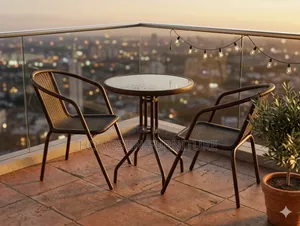 2 Seater Rattan Balcony Set