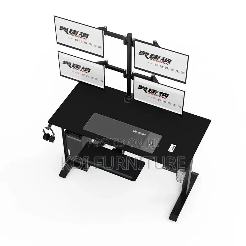 Office Desk: Modern 1.4m Electrical Height Adjustable Desk