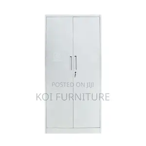 Office Cabinet : White Steel Storage Cabinet – 2 Door
