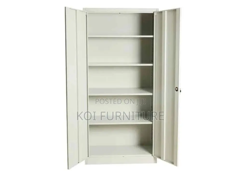 Office Cabinet : White Steel Storage Cabinet – 2 Door