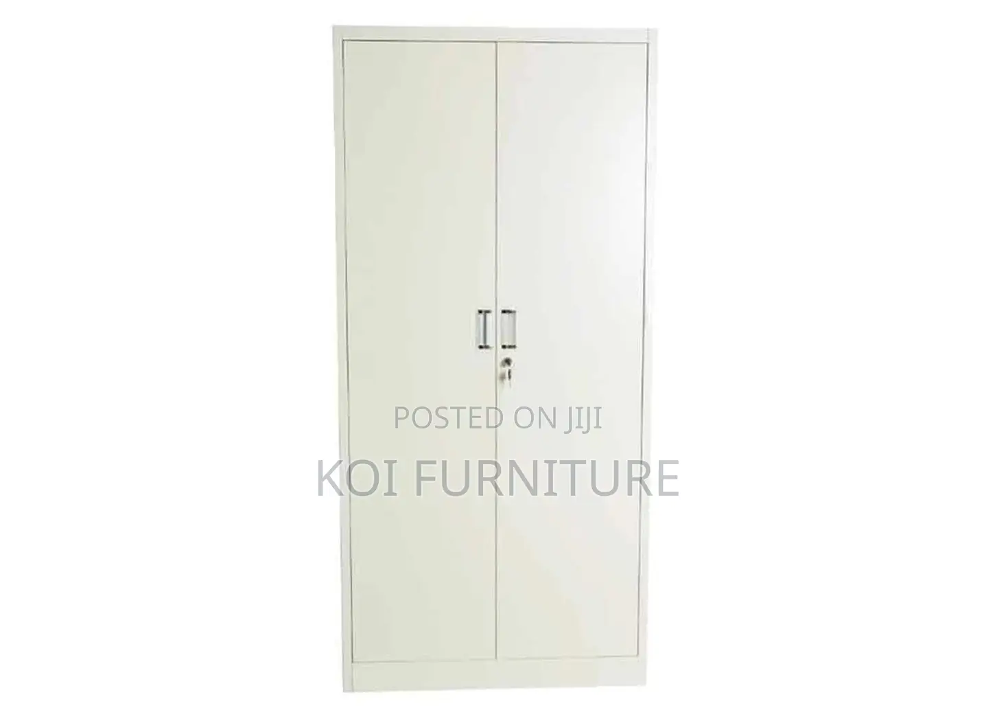 Office Cabinet : White Steel Storage Cabinet – 2 Door