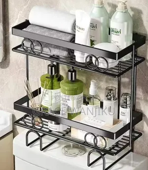 Metal Bathroom Storage Shelf Toilet Organizer Rack Bathroom