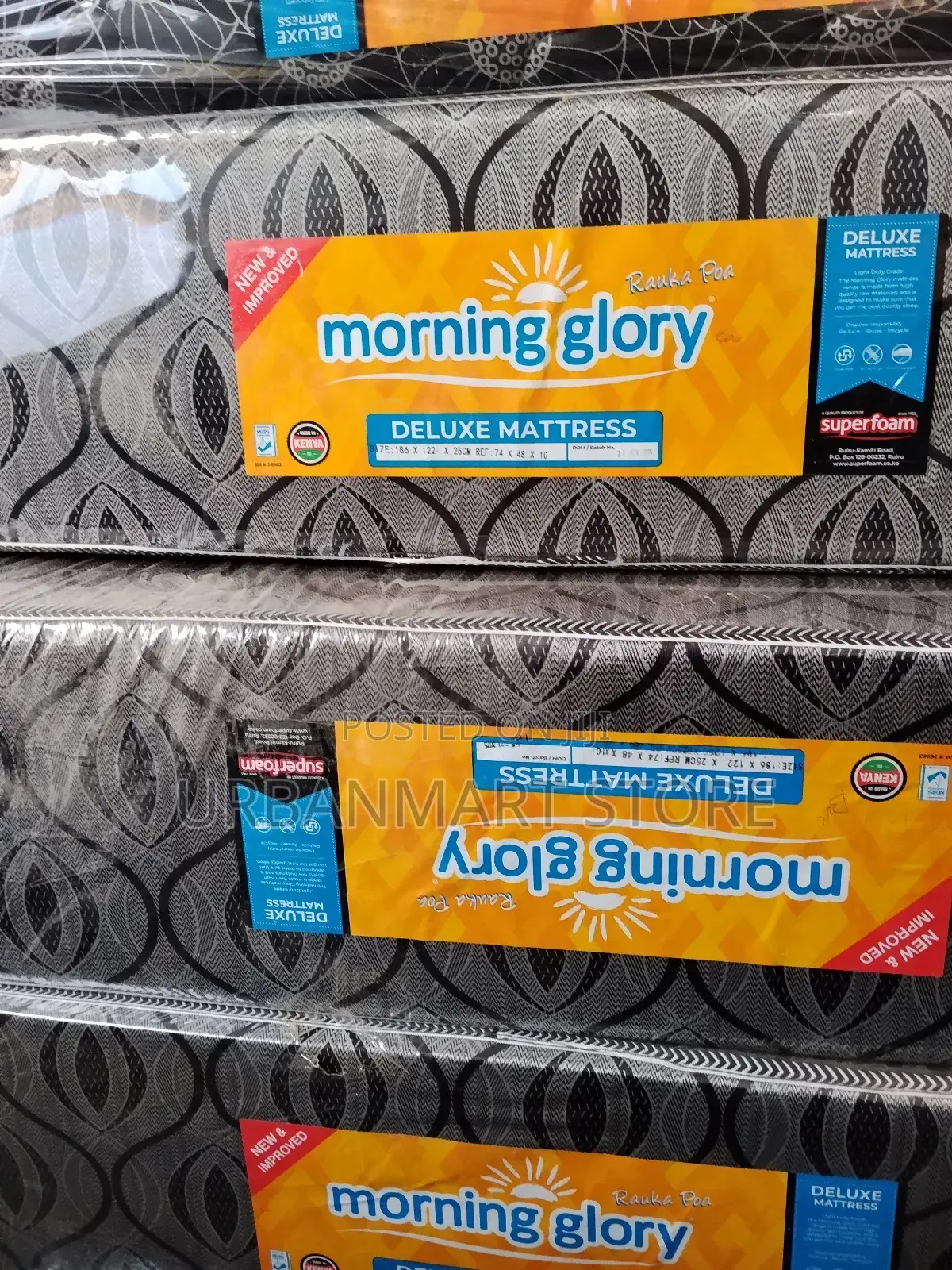 4×6×10 Morning Glory Mattress, Medium Density, Plain Comfort Tops
