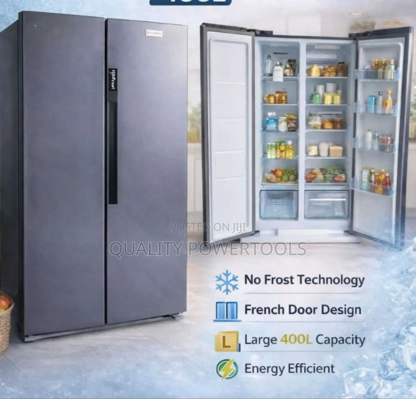 400l Side By Side Door Refrigerator