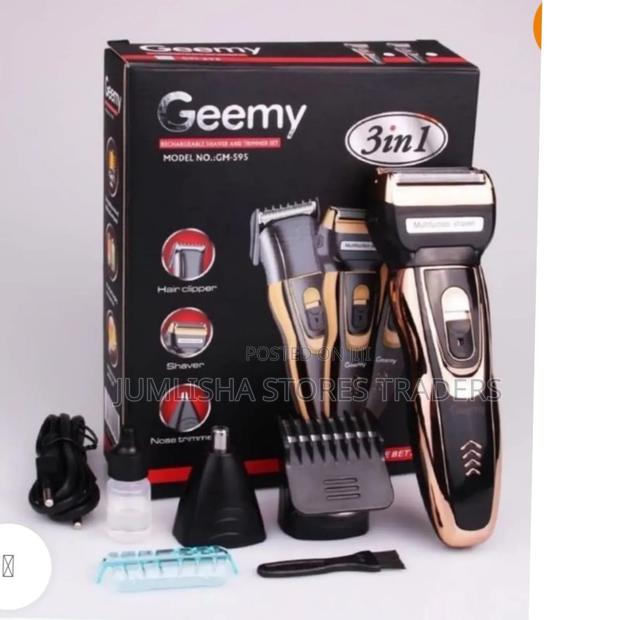 Geemy 3in1 Rechargeable Hair Clipper ,Shaver and Nose Trimmer Set