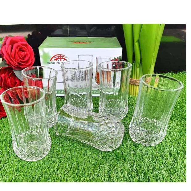Sunda Diamond Glasses Set of 6 – Elegant Long Glasses