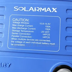 Solarmax 200ah - 12.8v Lithium Solar Battery Suitable for Home Use