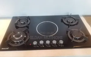 4 Gas Burners +Electric Built-in Hob With Gas Sensor Wok Burner
