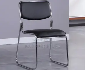 Office Chair : Chrome Visitor's Leather Office Seat