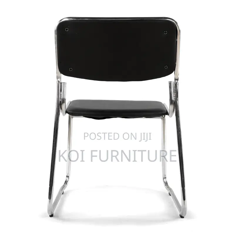 Office Chair : Chrome Visitor's Leather Office Seat