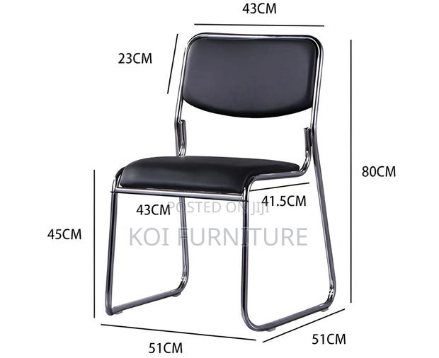 Office Chair : Chrome Visitor's Leather Office Seat - thumbnail 9