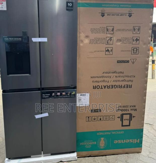 New In *Hisense Fridge 470 Liters 4- Door With Dispenser