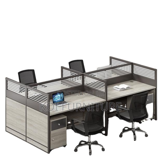 Office Desk : 4-Way Work Station. New Imported Workspace With Glass - thumbnail 6
