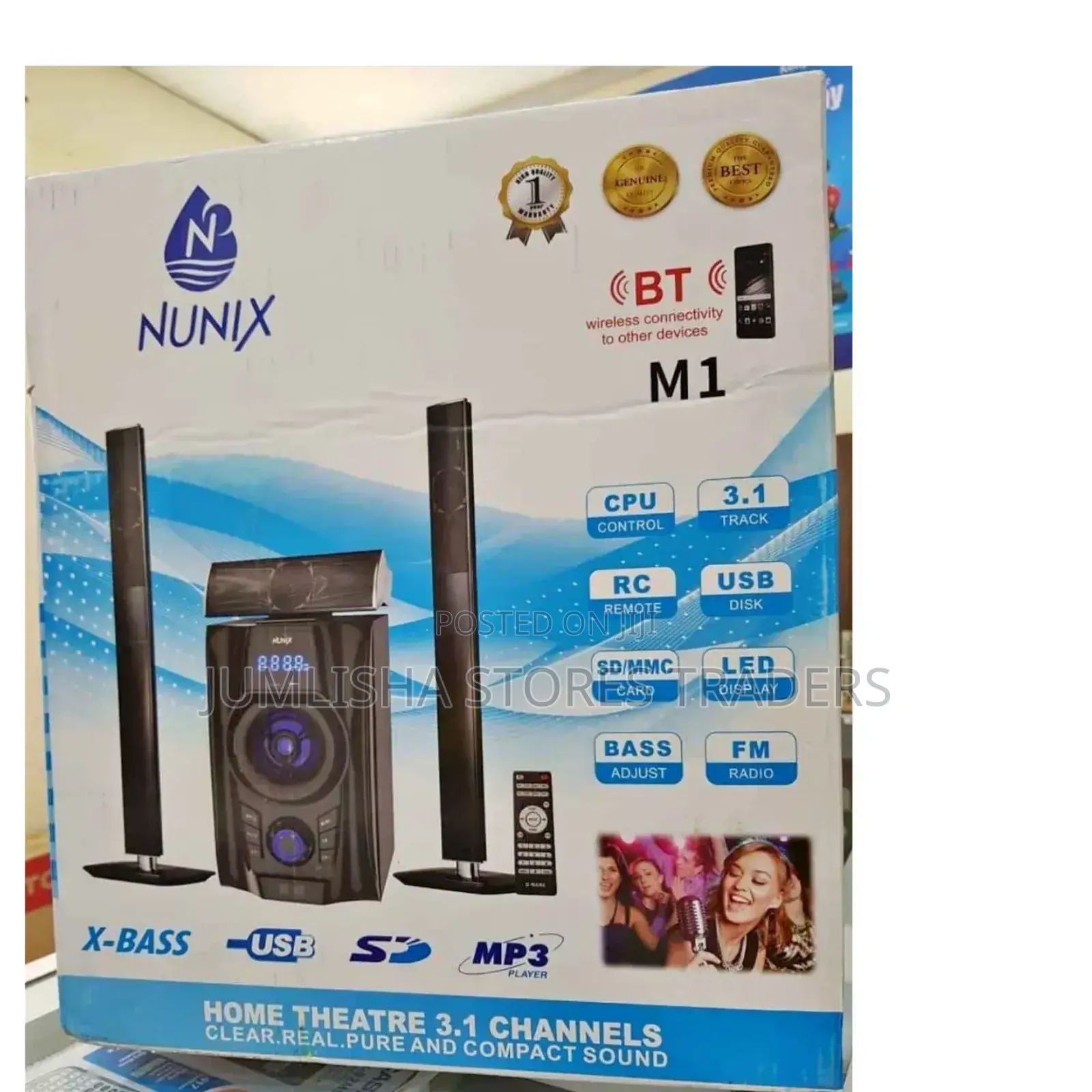 Nunix 3.1ch Nu- M1 Home Theater Speaker System