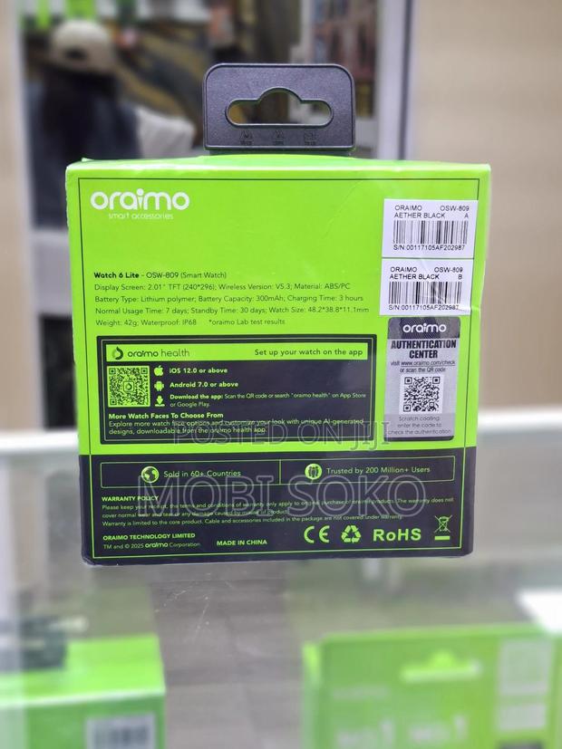 Oraimo Watch 6 Lite 2.01'' Smart Watch With Cool Ui Interface - thumbnail 5