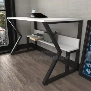 Generic Home Office Study Desk With Bookshelf