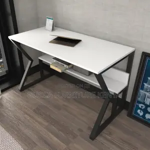 Generic Home Office Study Desk With Bookshelf