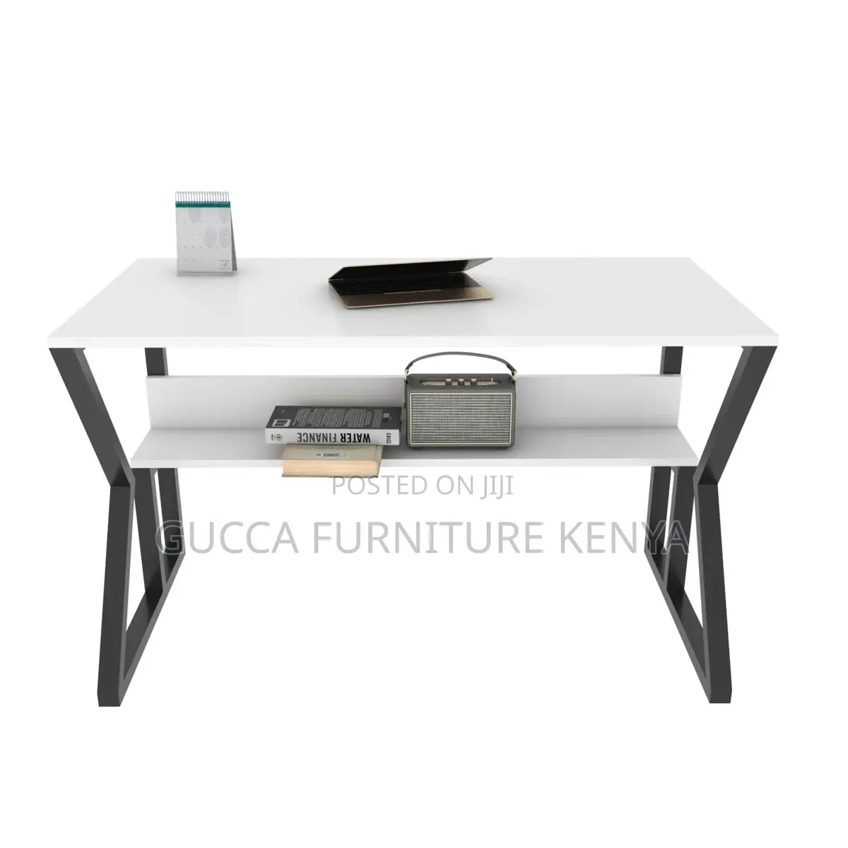 Generic Home Office Study Desk With Bookshelf