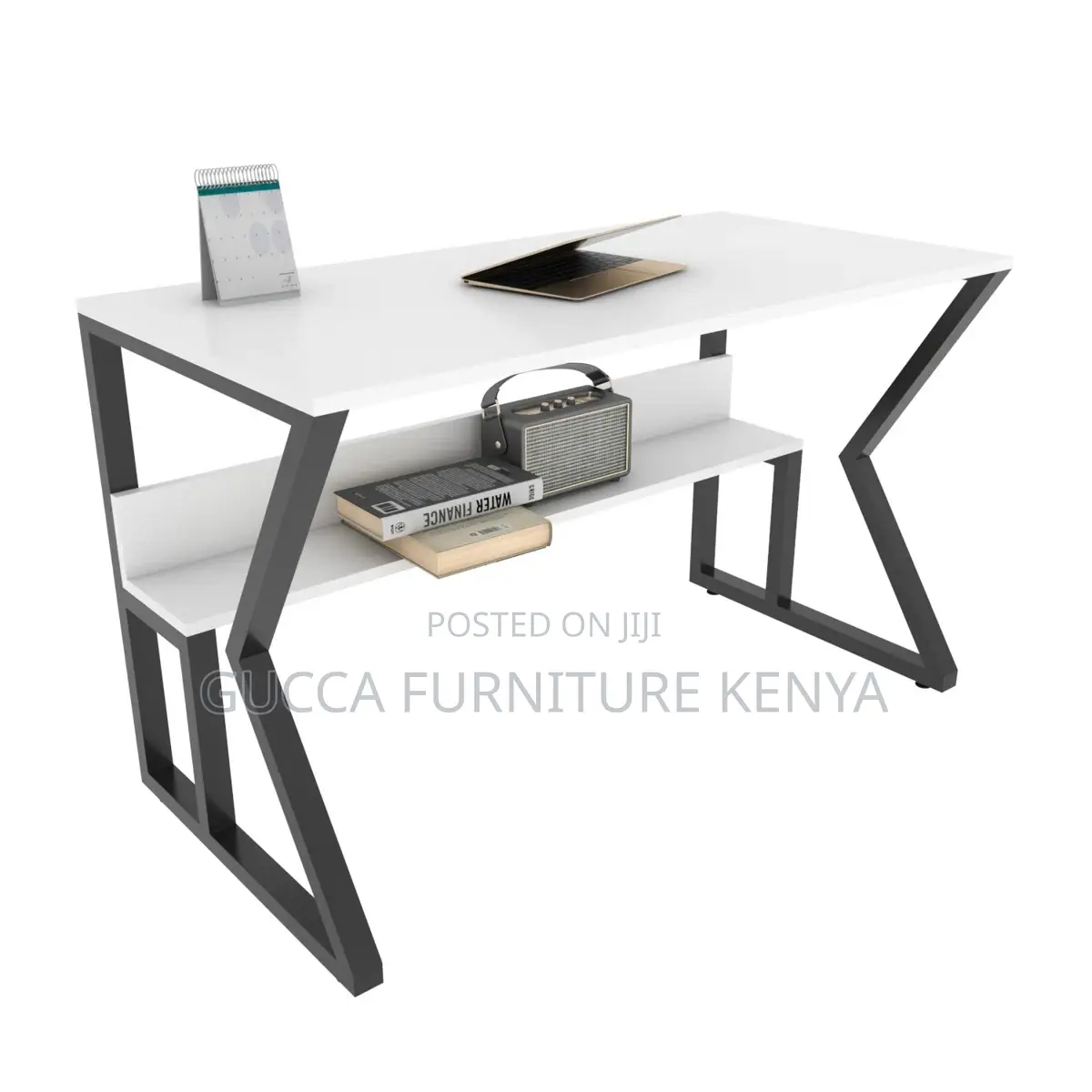Generic Home Office Study Desk With Bookshelf