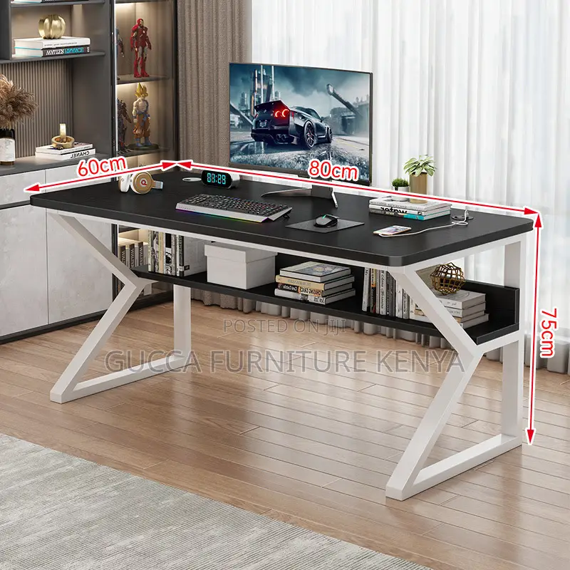 Generic Home Office Study Desk With Bookshelf