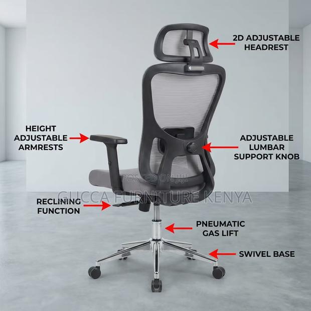 Ergonomic High-back Executive Mesh Chair - thumbnail 13