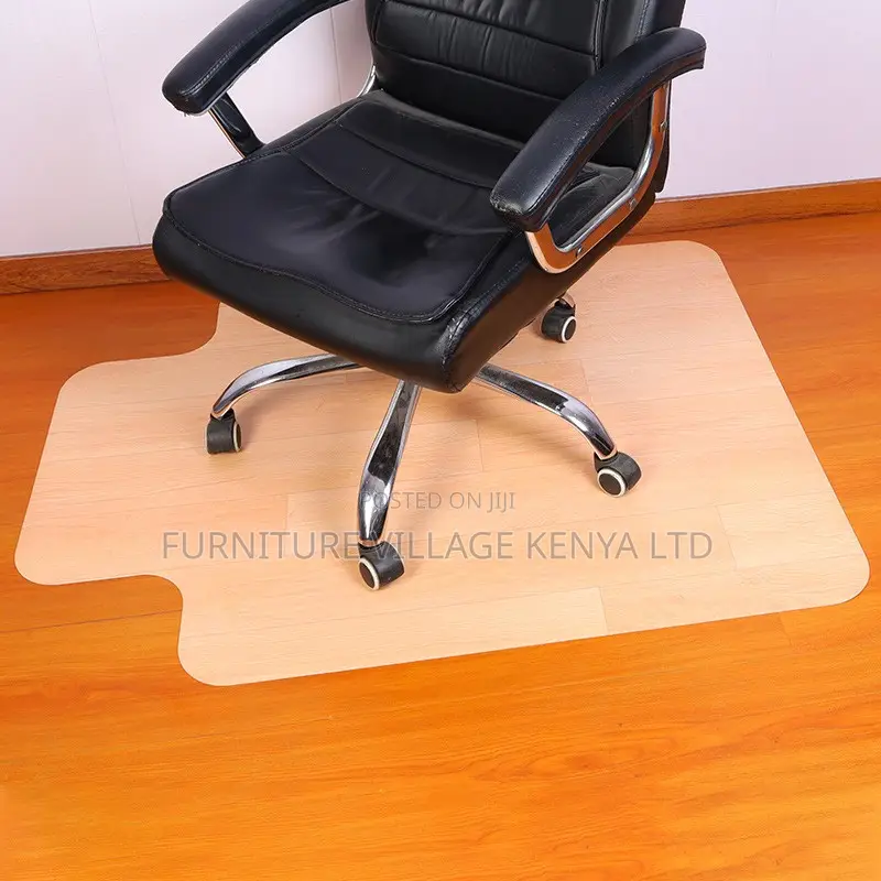Office Chair ; Black Leather Adjustable Office Chair Fixed Arms