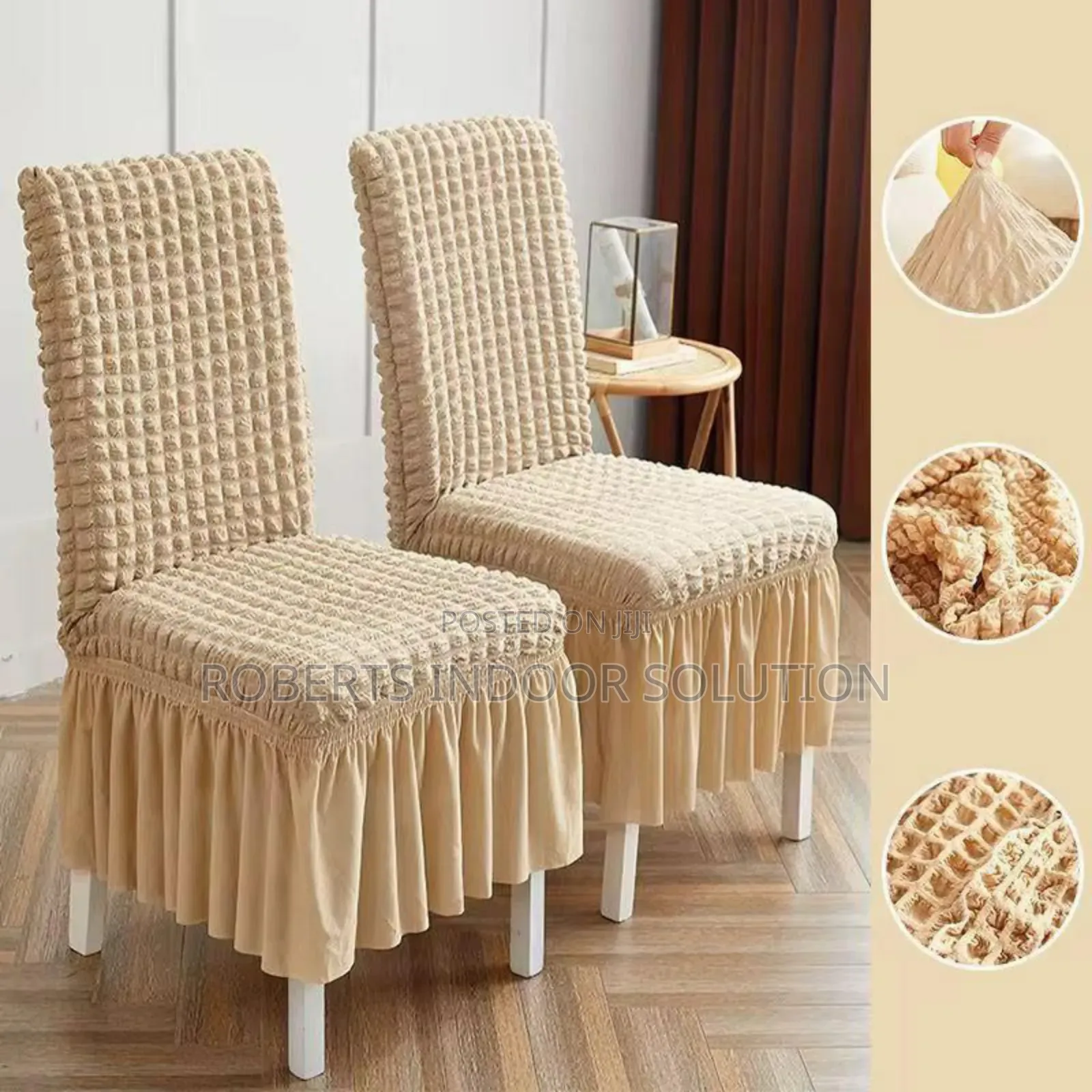 Polished Bubble Material Dining Chair Seat Covers: