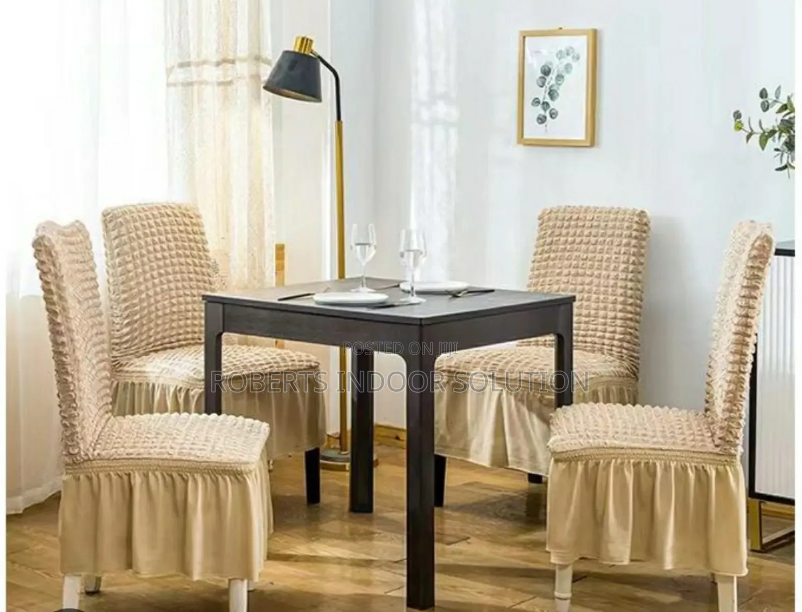 Polished Bubble Material Dining Chair Seat Covers: