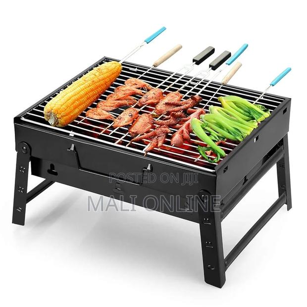 Foldable Portable Charcoal BBQ Grill Lightweight Carbon Steel - thumbnail 5