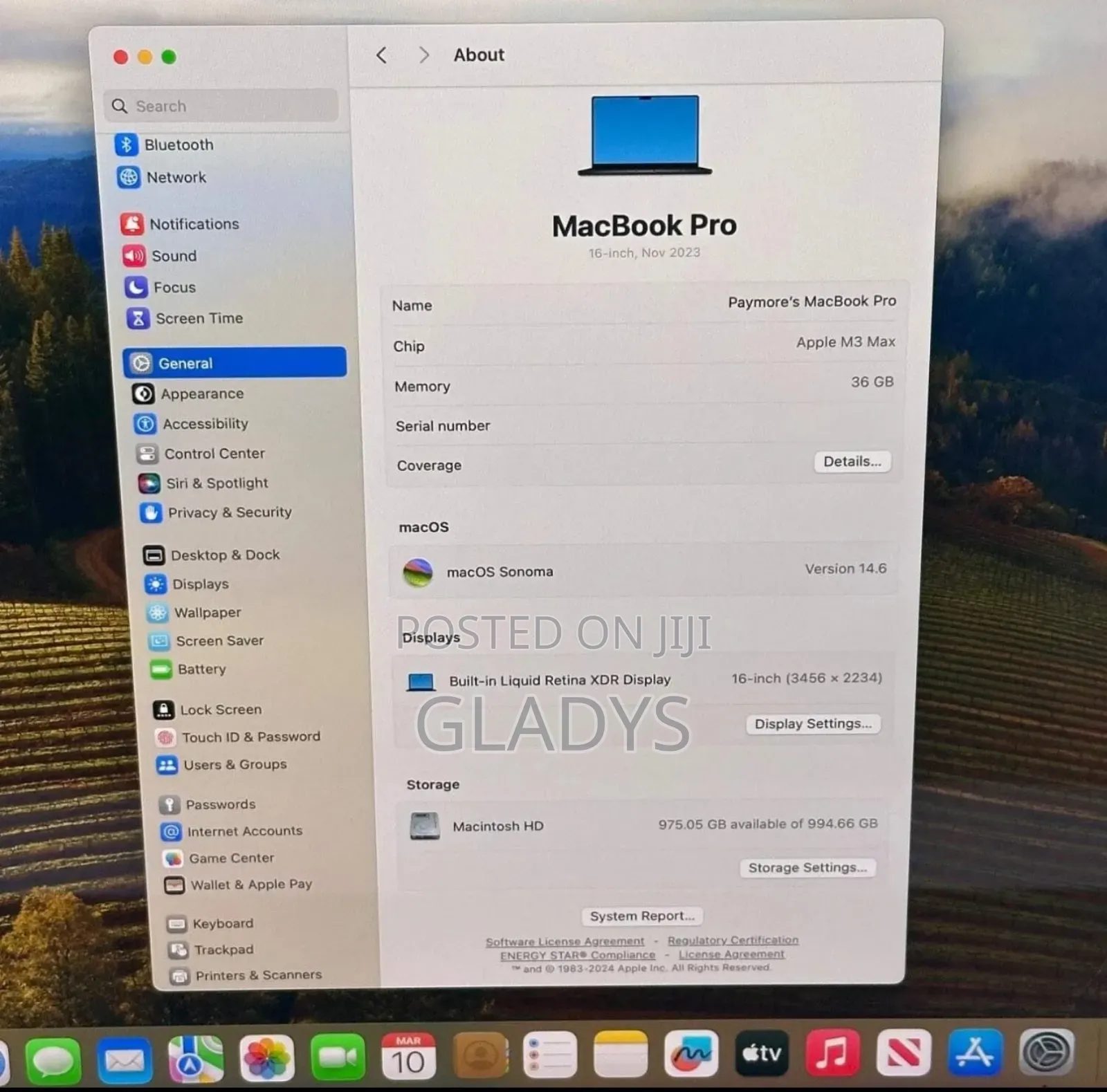 Laptop Apple MacBook Pro 2023 M3 Max 16-inch 36GB Apple M3 Max SSD 1T
