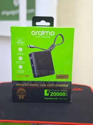 Oraimo Powernova L21 20000mah 30w Power Bank
