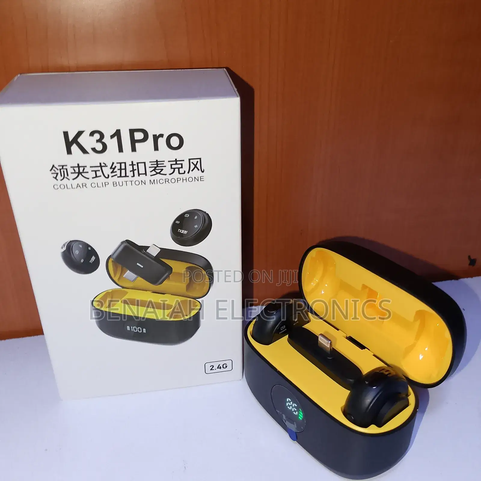 Collar Button Clip Microphone With Noise Reduction