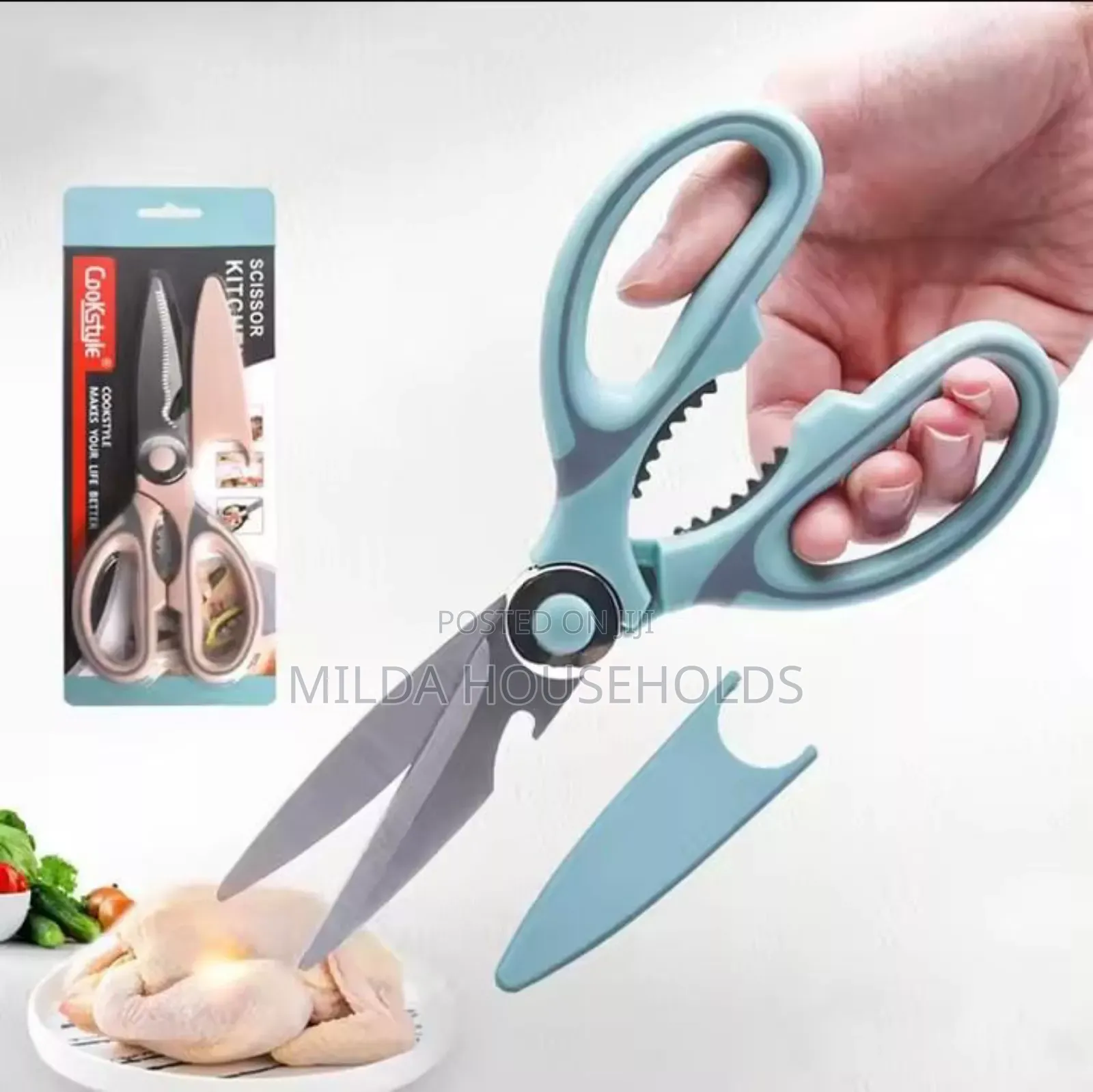 Multi-Purpose Kitchen Scissors With Magnetic Holder