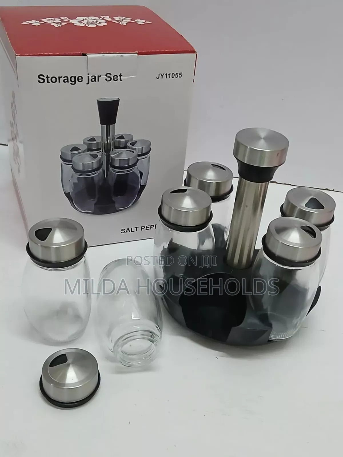 7 in 1 Kitchen Rotating Spice Bottle Set Available.