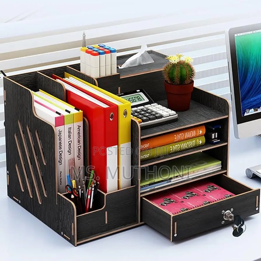 * Wooden Desk Organizer