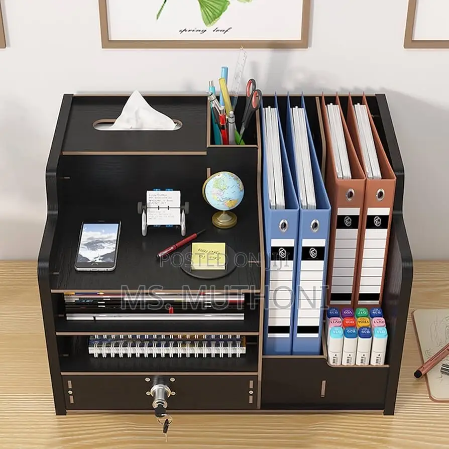 * Wooden Desk Organizer