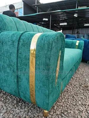 Green Velvet Sofa Set 2 Seater + 3 Seater