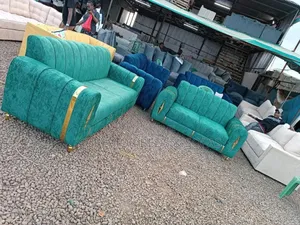 Green Velvet Sofa Set 2 Seater + 3 Seater