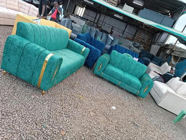 Green Velvet Sofa Set 2 Seater + 3 Seater