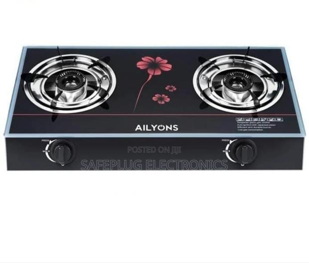 Ailyons Glass Top 2 Burner Gas Stove